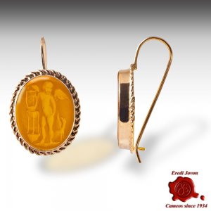 Vintage Intaglio Jewelry Earrings 2