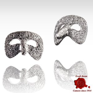 Orecchini Maschera Carnevale Argento