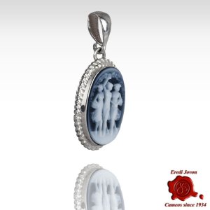 Three Graces Blue Cameo 2