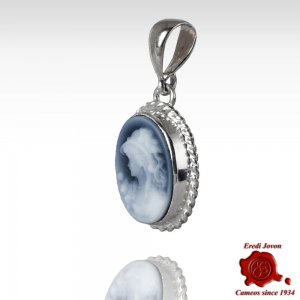 Angelica Blue Cameo Necklace 2