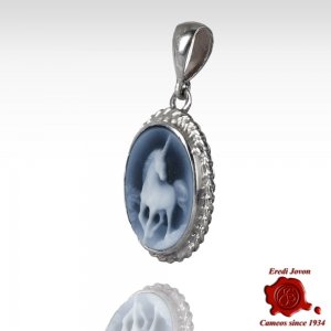 unicorn cameo blue agate 2