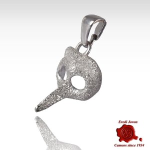 Carnival Doctor’s Mask Pendant Stardust 925% Silver