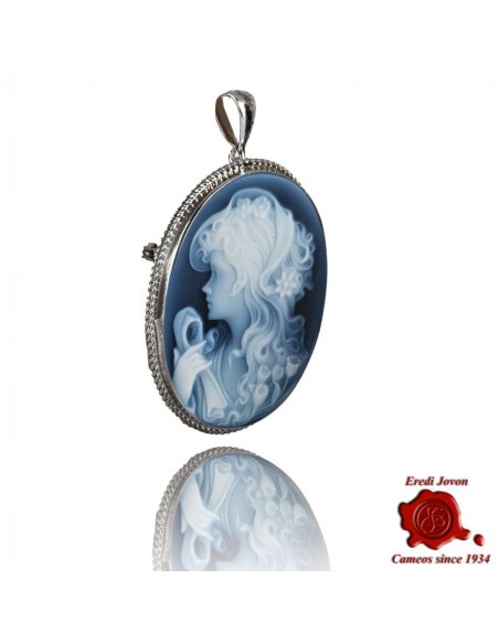 Lady Blue Cameo Silver