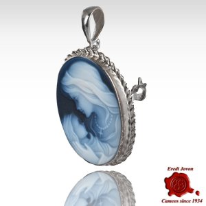 Cameo Holy Virgin Mary Brooch 2