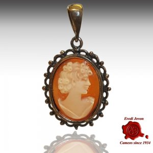 Filigree Cameo Necklace Silver
