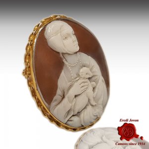 Dama con Ermellino Cammeo Oro 2