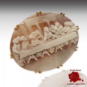 Cameo Last Supper Leonardo Gold 2