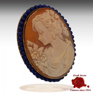 Lapis Shell Cameo 2