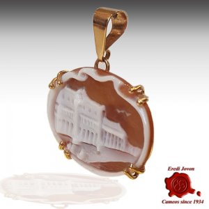 St. Mark Cameo Pendant and Brooch in Gold 2