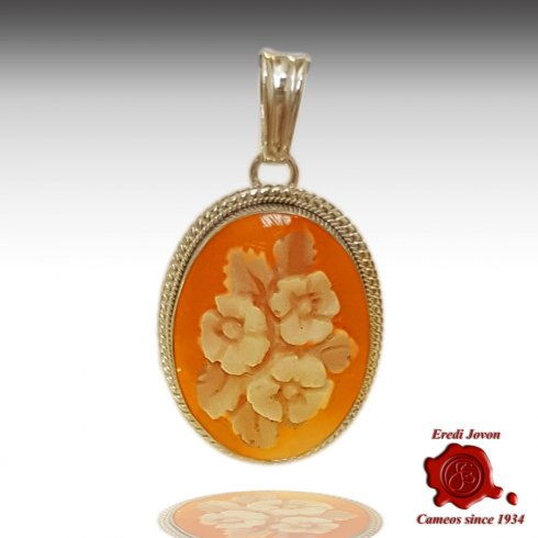 Flower Shell Cameo Silver