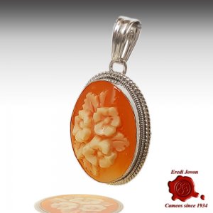 Flower Shell Cameo Silver 2