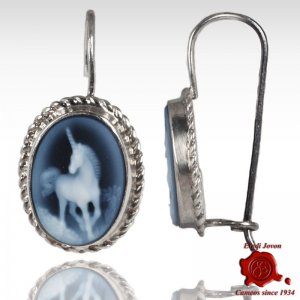 Unicorn Cameo Earrings 2