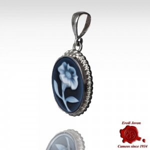 Lily Flower Cameo Pendant 2