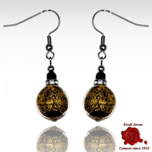 First Quality Glass Round Bead Earrings