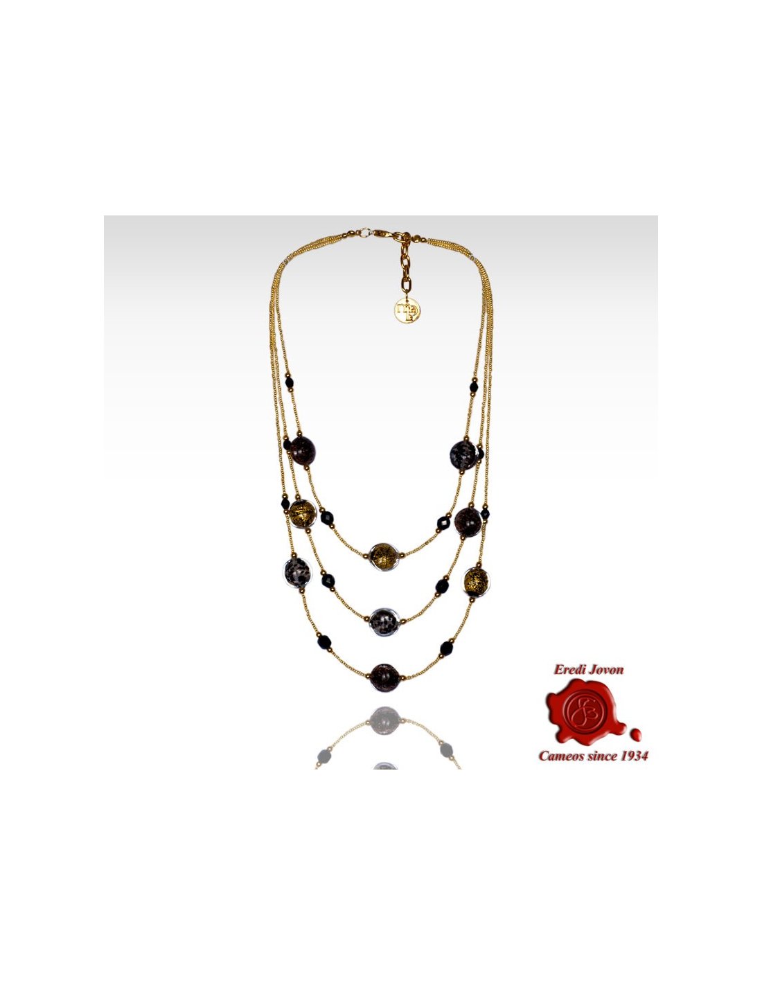 Collana Tre Fili Perle Vetro Veneziano Collana Tre Fili Perle Vetro Veneziano