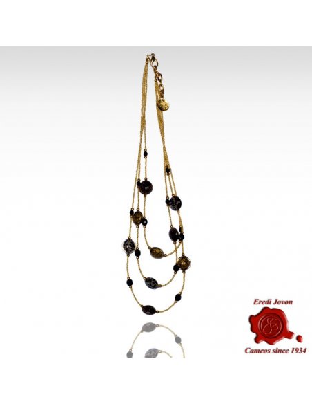 Collana Tre Fili Perle Vetro Veneziano Collana Tre Fili Perle Vetro Veneziano