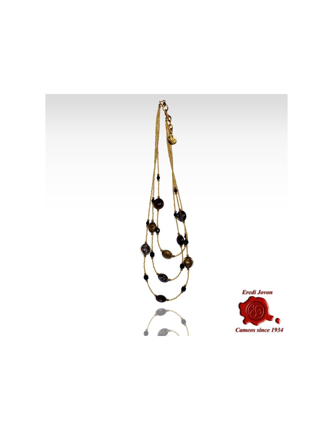 Collana Tre Fili Perle Vetro Veneziano Collana Tre Fili Perle Vetro Veneziano