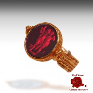 Intaglio Murano Glass Ring Ancient Rome Style 2