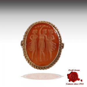 Three Graces Shell Cameo Ring 2