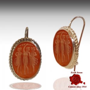 Cammeo Tre Grazie Orecchini Conchiglia 2