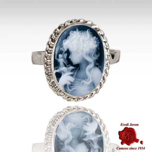 Blue Cameo Ring Fairy