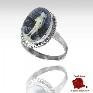 Birth of Venus Botticelli Blue Cameo Ring 2