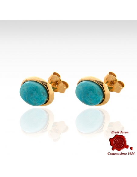 Turquoise Earrings Silver Gold Plated
