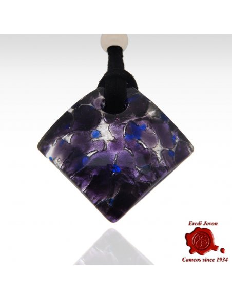 Murano Glass Necklace Purple