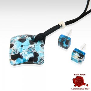Collana Vetro di Murano Turchese 2