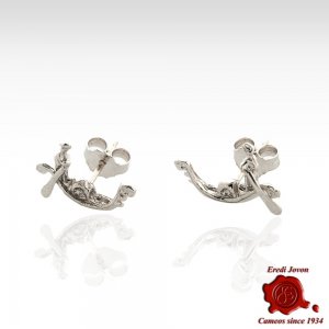 Gondola Silver Stud Earrngs 2