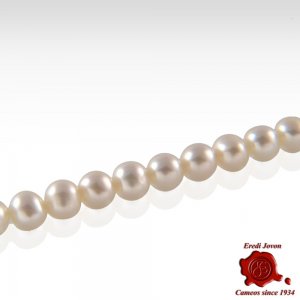 Collana Perle Naturali Chiusura Argento 2