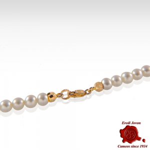 Collana Perle Naturali Chiusura Oro 2