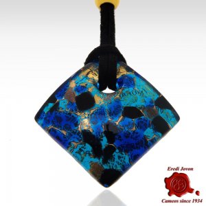 Ciondolo murrina veneziana Blu Marino