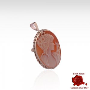 Oval Hand Carved Shell Cameo Trinket 2