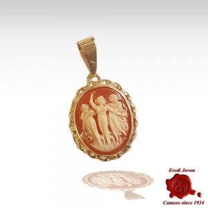 Ciondolo Unico Cammeo Conchiglia Oro 2