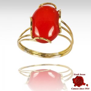 Anello Corallo Mediterraneo Design Eccezionale 2