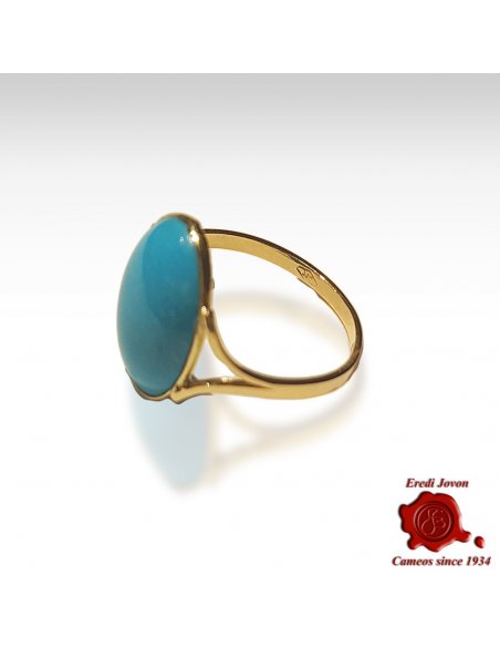 Gold Turquoise Ring for womens