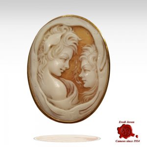 Shell Italian Cameo Signed
