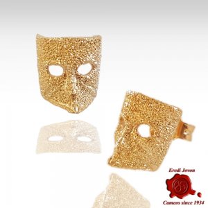 Casanova Stardust Gold Mask Earrings