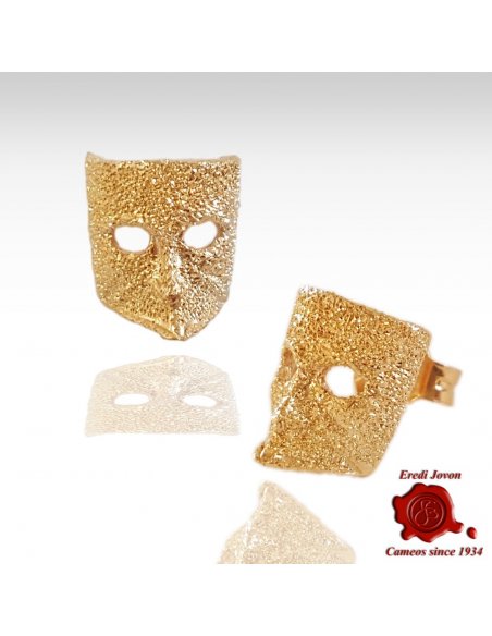 Casanova Stardust Gold Mask Earrings