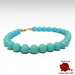 Bracciale Pallini turchese e argento 2