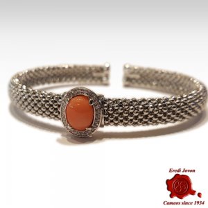 Bracelet Silver and Pink Coral 2