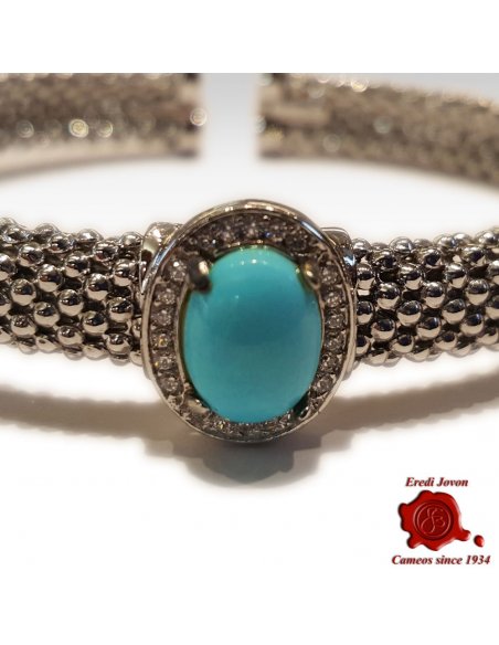 Silver Bracelet with Turquoise