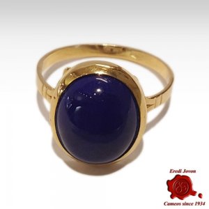 Lapis Lazuli Ring Gold Plane
