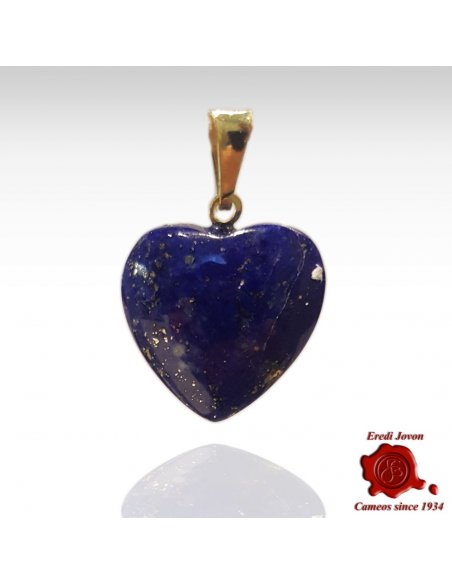 Ciondolo Cuore Lapis Lazuli in Oro Giallo