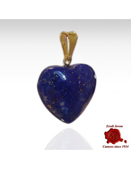Ciondolo Cuore Lapis Lazuli in Oro Giallo