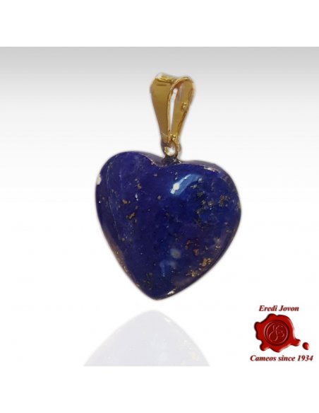 Ciondolo Cuore Lapis Lazuli in Oro Giallo