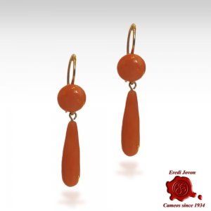 Dangling Antique Coral Earrings 2