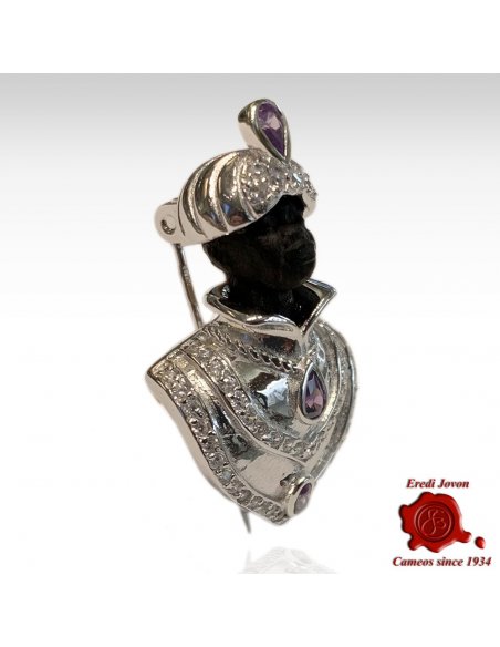 Blackamoor Brooch Jewelry Silver