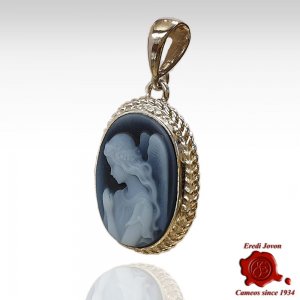 Angel Cameo Silver Pendant 2